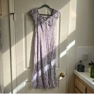 Lavender Floral Maxi Dress